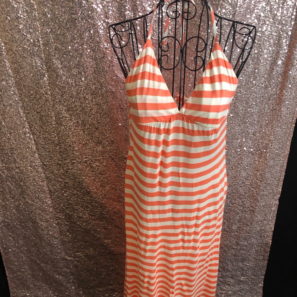 Orange creamsicle maxi dress